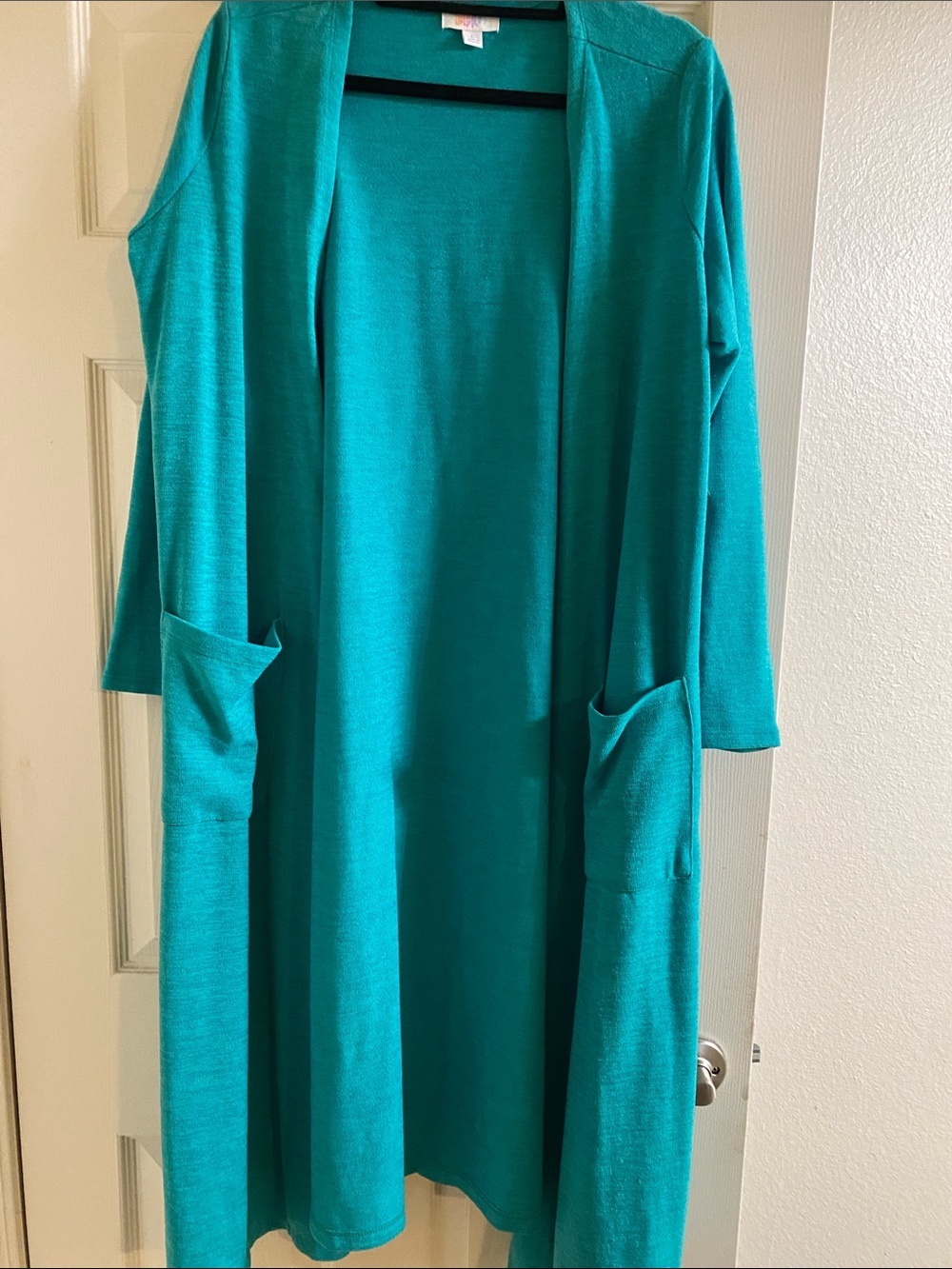 LuLaRoe Teal Long Sleeve Open-Front Dress Cardigan